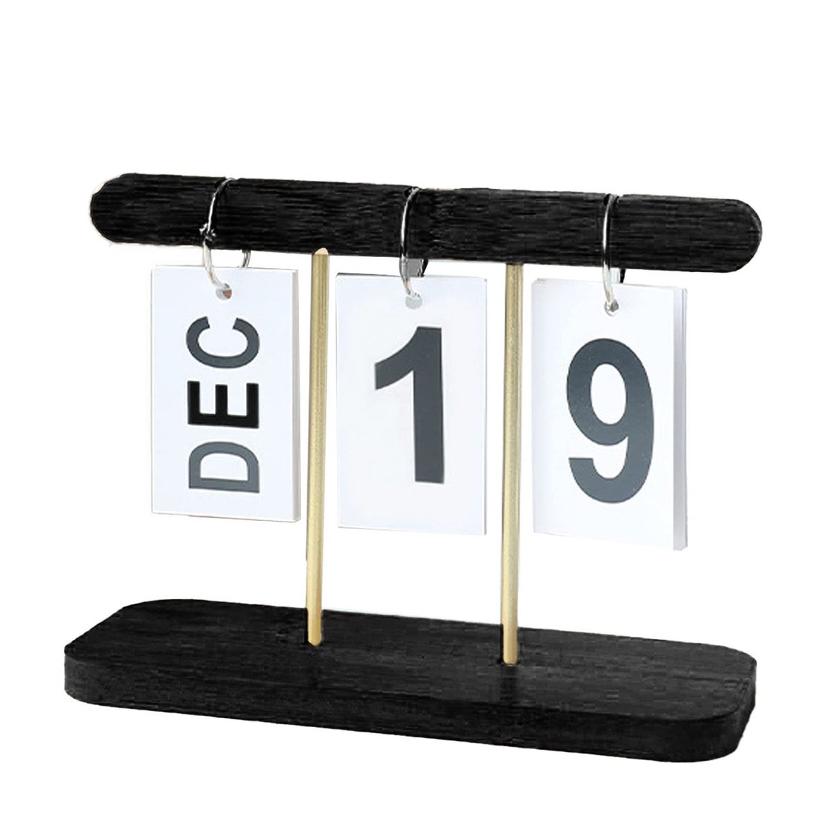 Dailygoods- Bureaukalender Houten - Eeuwigdurende Invert-kalender - Herbruikbare Kalender - Staande Bureaukalender - 20x14cm - Duurzaam Hout