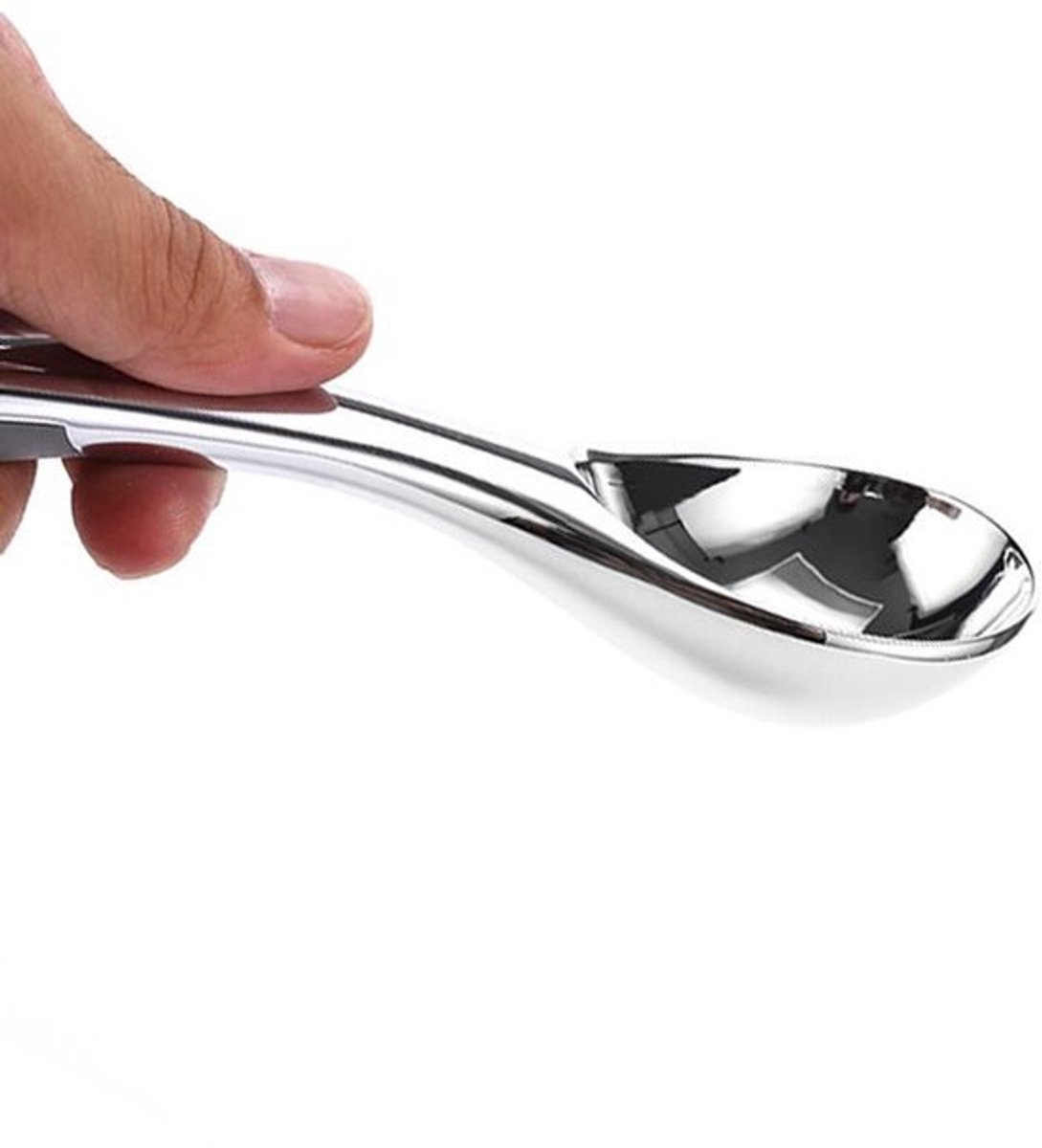 IJsschep, antiaanbaklaag, rubberen handvat, 19 cm, zwart