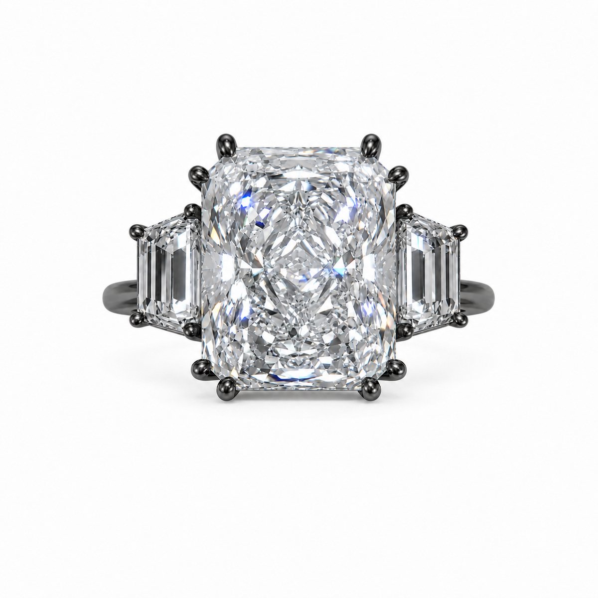 MR.O Atelier Karan Ring – Luxe Cocktailring met Cubic Zirconia | Zilver & Gunmetal Statement Ring Dames #8