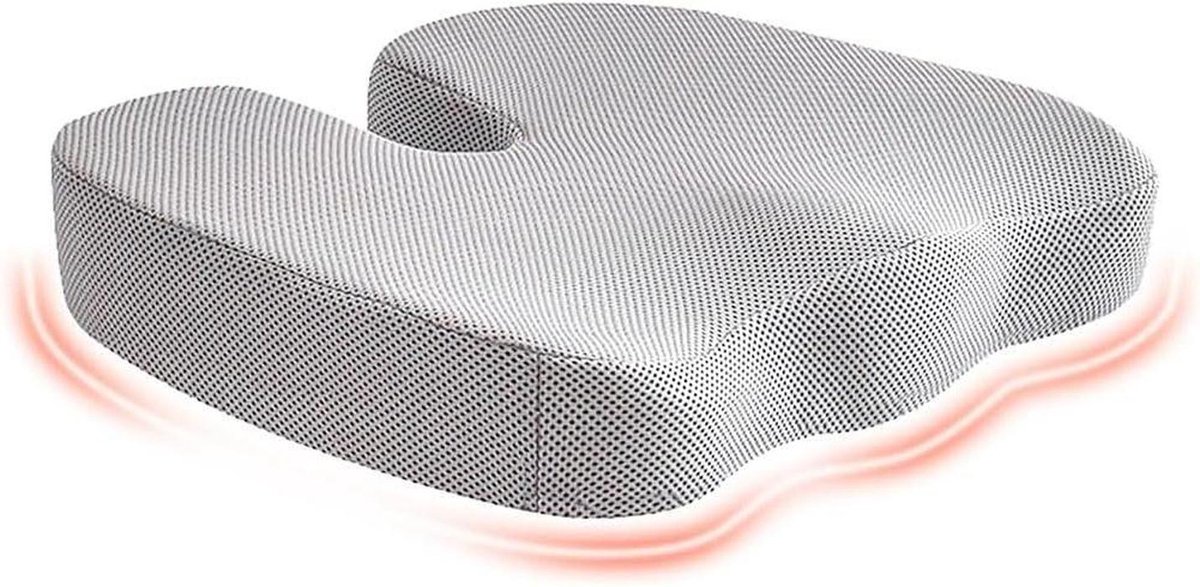 Autostoelkussen - Traagschuim Kussen - Comfortabel Rijden - Ergonomisch Ontwerp - 45 x 35