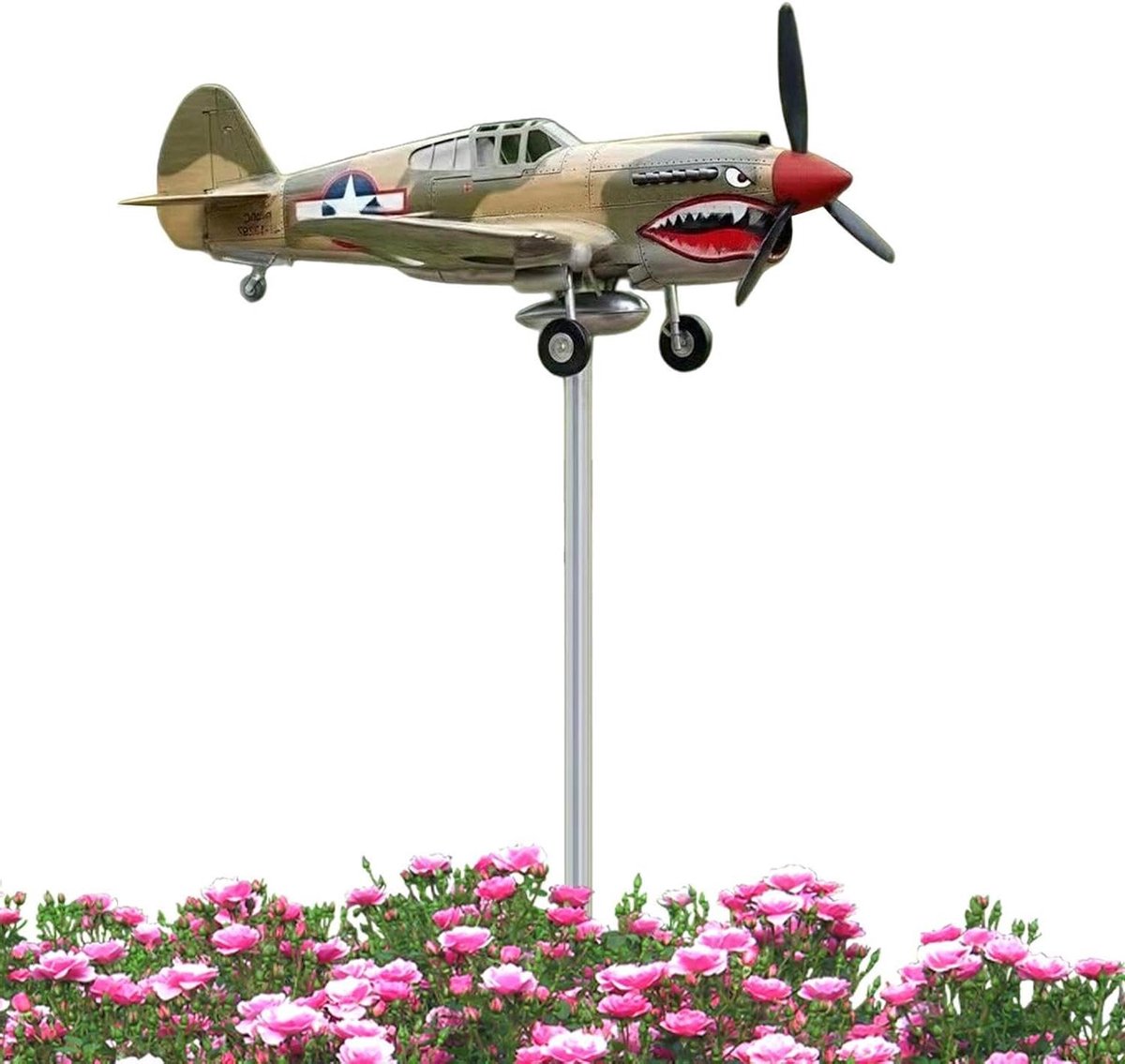 Kleurrijke Twirl Windspinner - Tuindecoratie Roterend - Tuin Verfraaien - Uniek Luchtvaart Ontwerp - 30 x 20 cm - Bruin