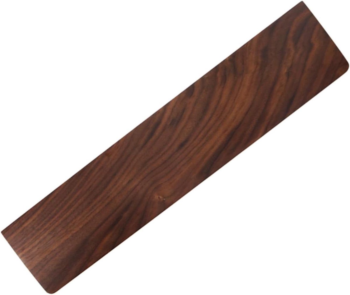 Polssteun Bureau - Ergonomische steun - Comfortabel typen - Massief walnoothout - 36x8x1.6cm - Koffiebruin
