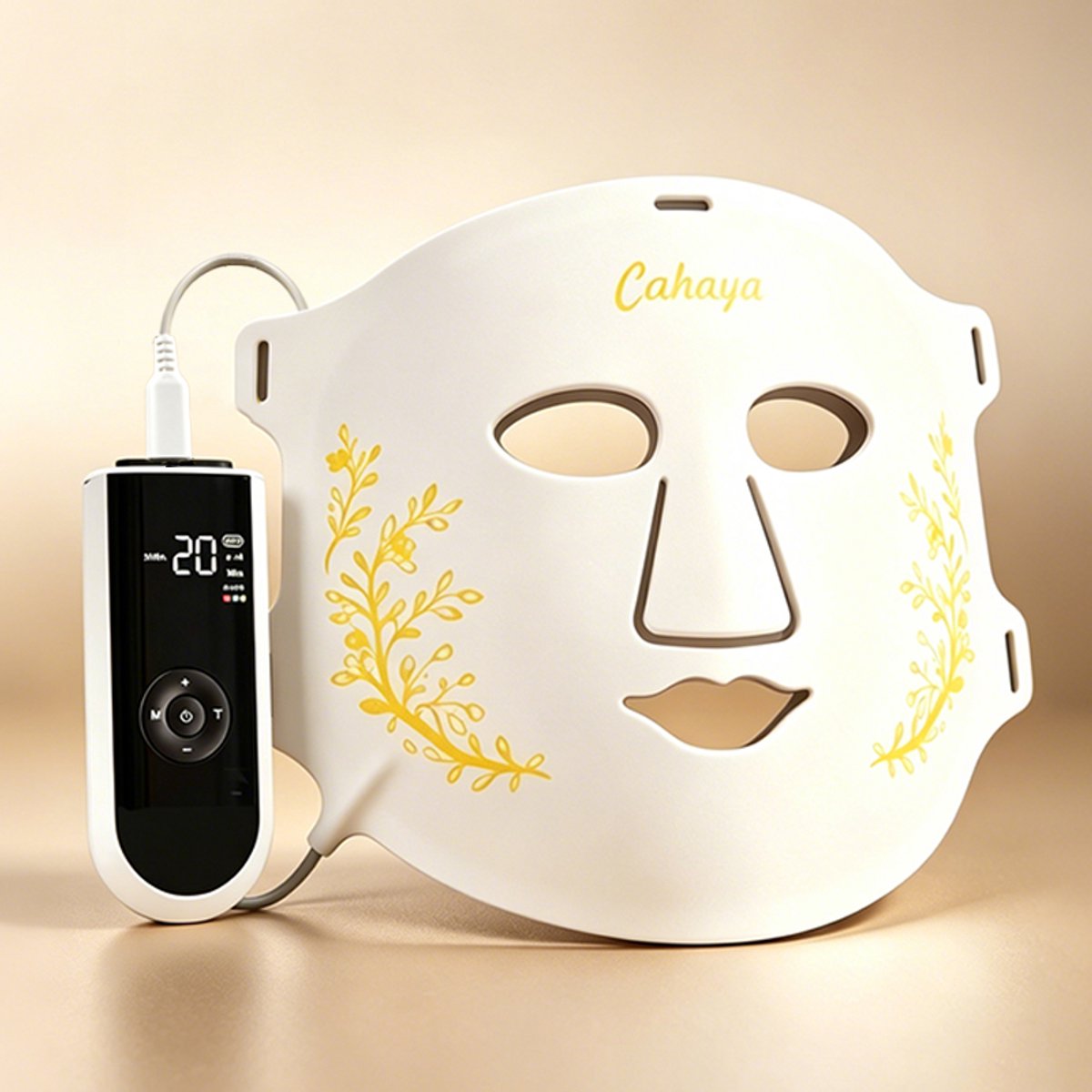Cahaya Glow LED masker - Roodlichttherapie Masker - LED Gezichtsmasker - Meerdere Lichtmodi - wit - Infrarood lichtmasker - Roodlicht masker - Anti-aging LED masker met rood licht therapie - Led Face mask - infrarood masker - Red Light therapy mask