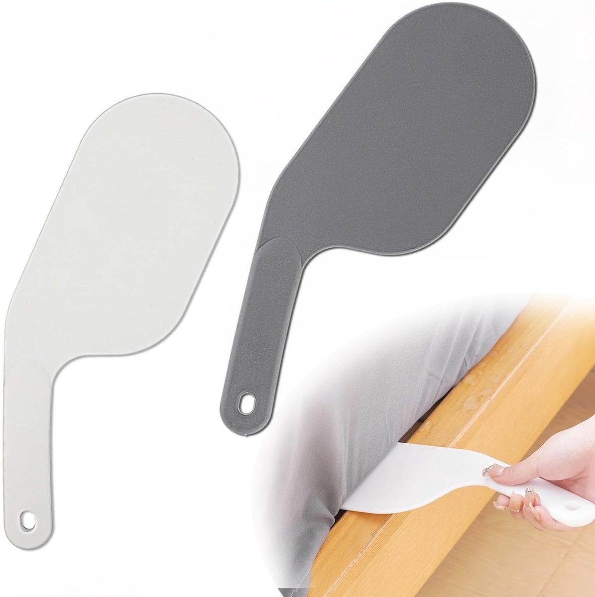 BRENZOOS- Bedlaken Tucking Tool - Draagbare Tucking Paddle - Plastic Blad Tucker - Arbeidsbesparend Gereedschap - Voor Slaapzalen/Hotels - Eenvoudig Bed Opmaken - Bedlaken Instoptool