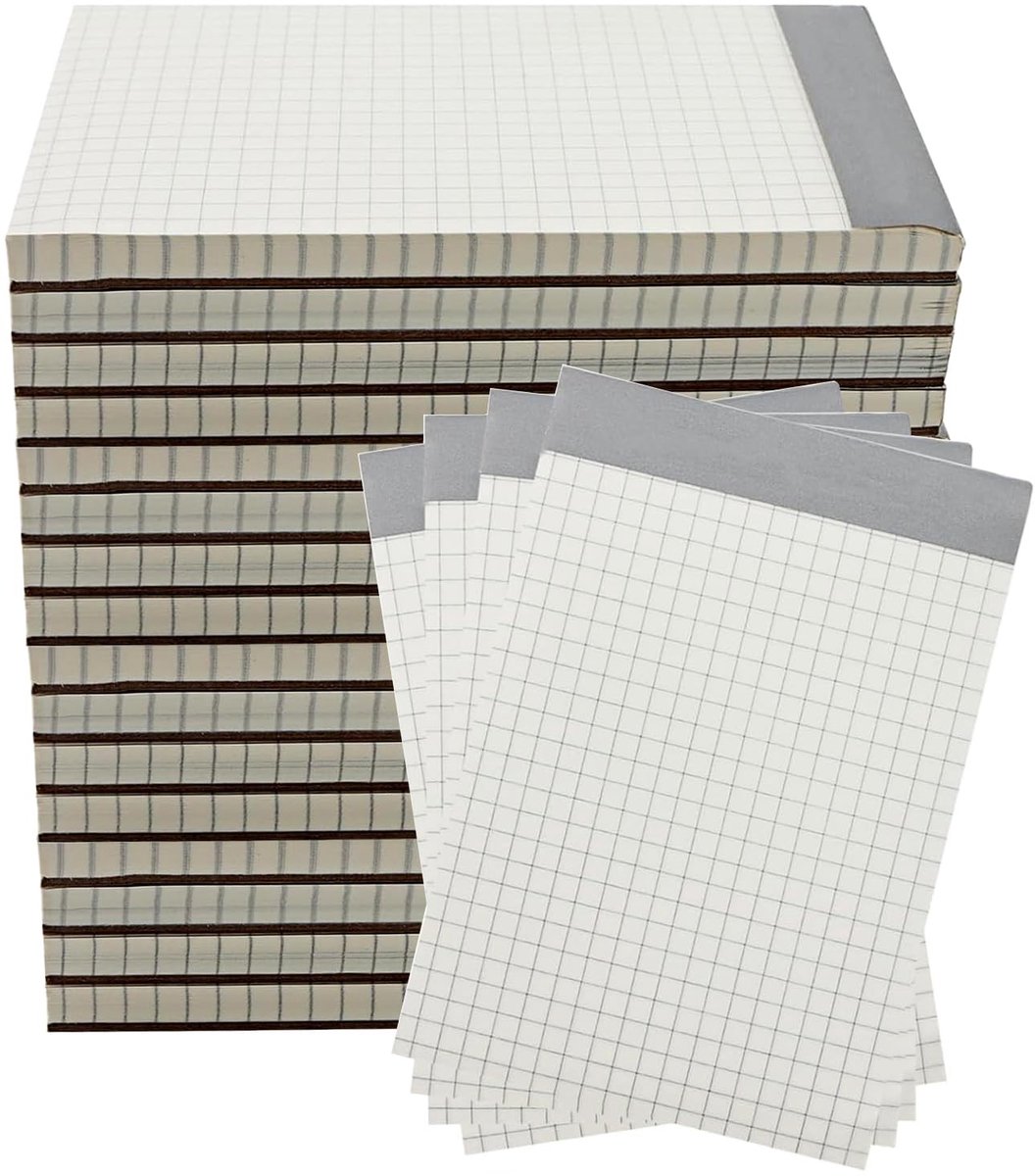 BRENZOOS- Notitieblok A6 - Set van 20 - 70 Vellen - Rasterpapier - Mini Pocket - Perfect formaat 140x104 mm - Notitieboekje