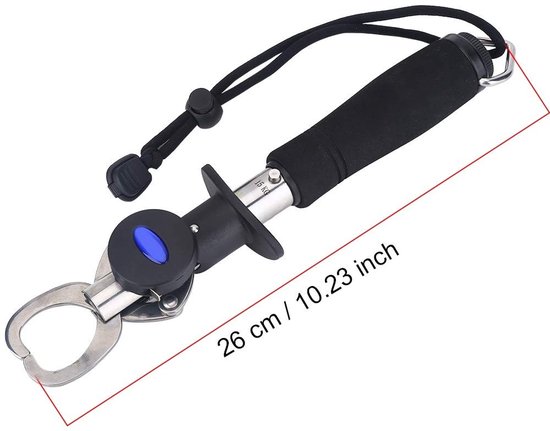 BRENZOOS- Visgrijper met 15 kg weegschaal - Roestvrij staal - Automatische openingsveer - Comfortabele grip - Anticorrosie - Waterdicht - Vishouder van Brenzoos — afbeelding 5