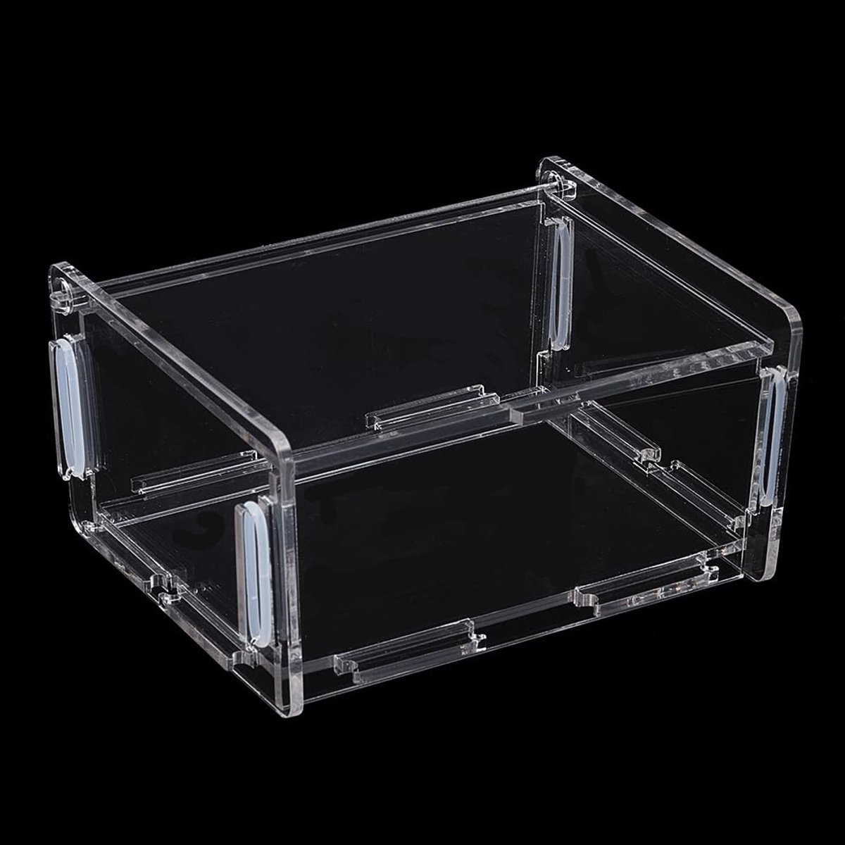 Dailygoods- Sieradendoos met deksel - Opbergdoos met vakjes - Doorzichtig acryl - 12 stuks/set - Multifunctionele organizer - 12,5 x 9,5 x 6 cm