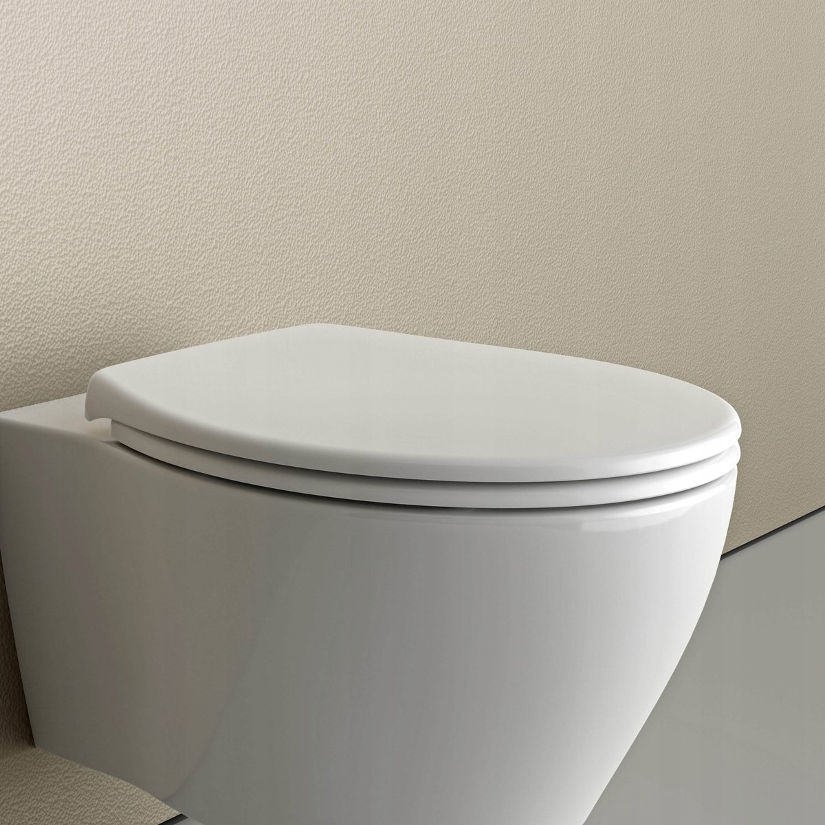 U2004 Soft-close toiletbril, wit duroplast