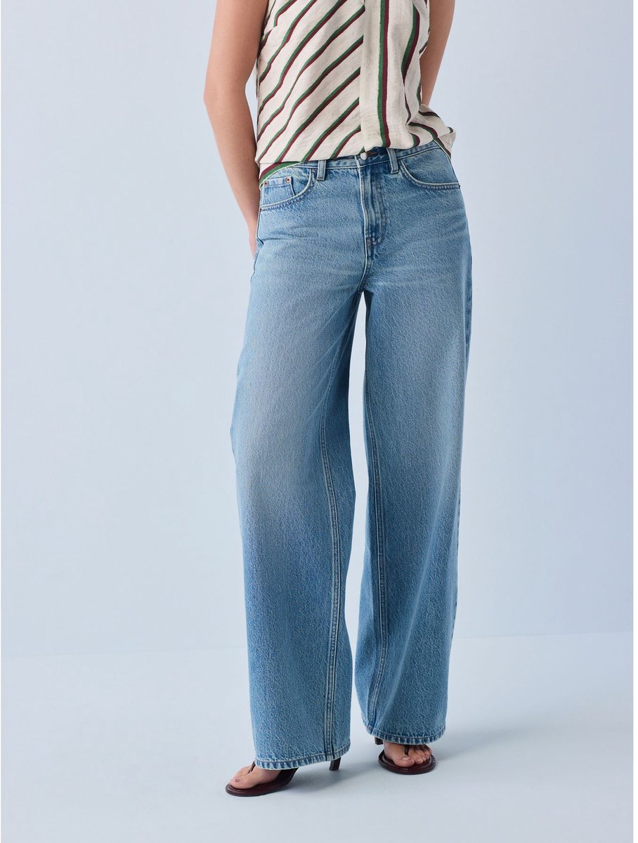 Next - Dames - Jeans met wijde pijpen - Blauw