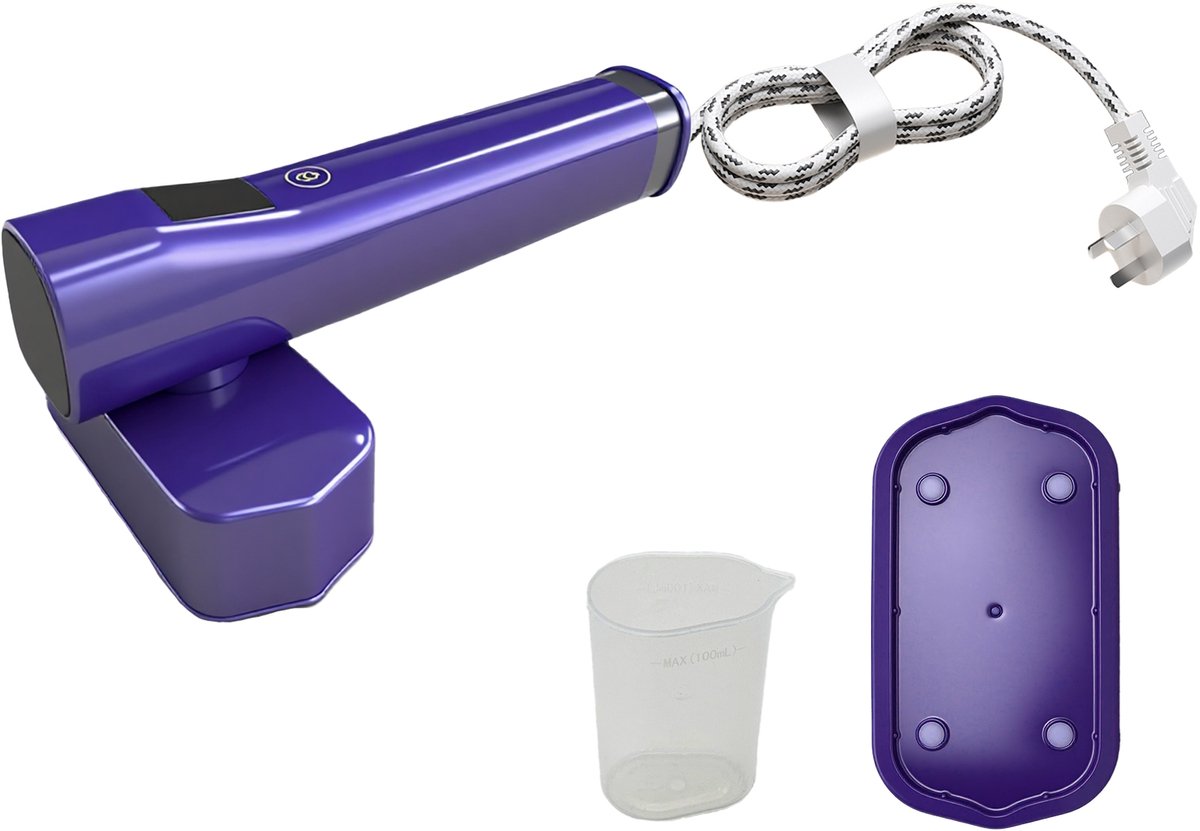 Kledingstoomapparaat – 2-in-1 reisstoomstrijkijzer – 13-20 g/min stoom – 100 ml waterreservoir – 8 min continue stoom – Lichtgewicht – Voor thuis en op reis