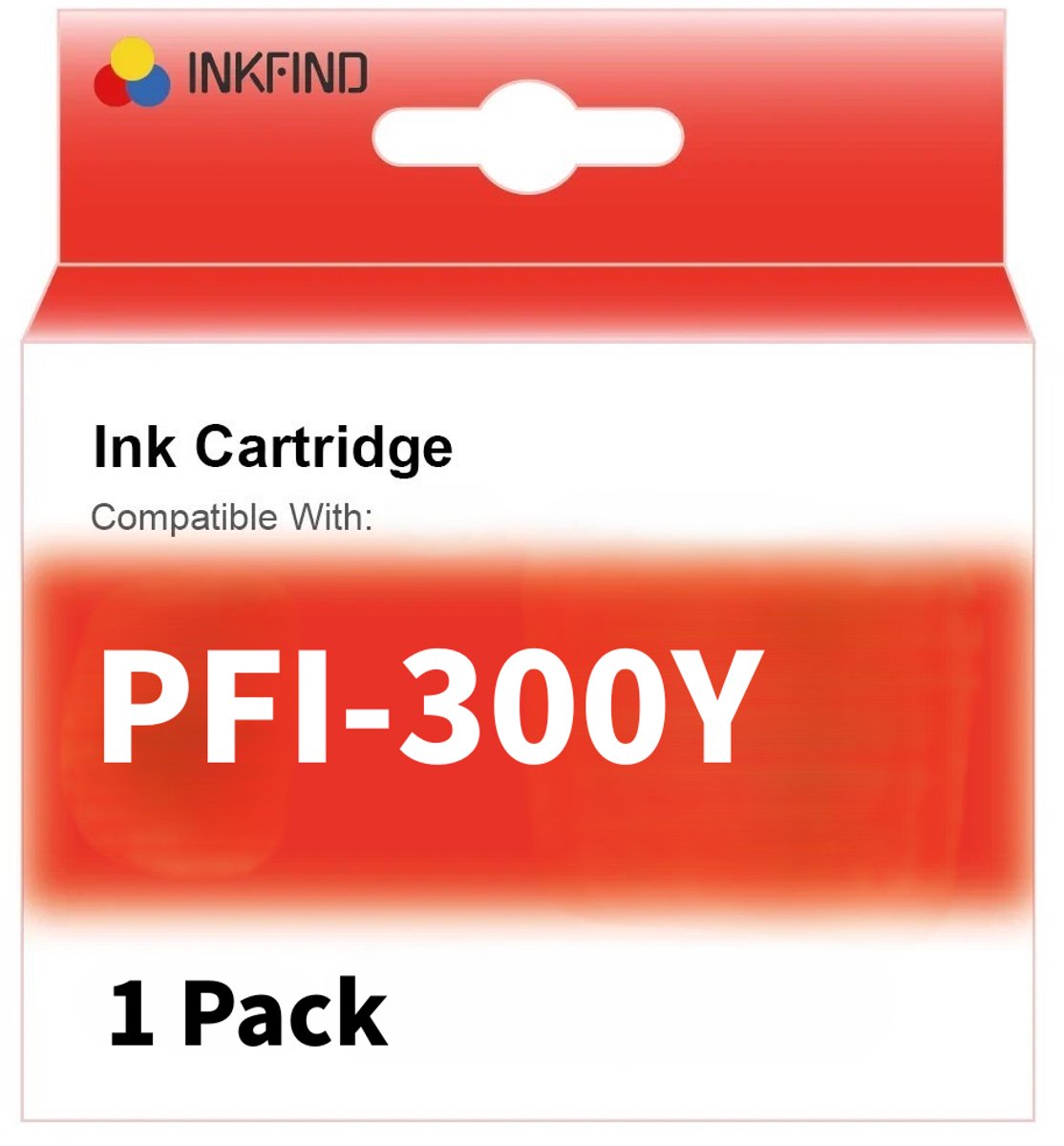 INKFIND PFI-300 Geel Inktcartridge compatibel met Canon PFI-300 - 1-pack Geel*1