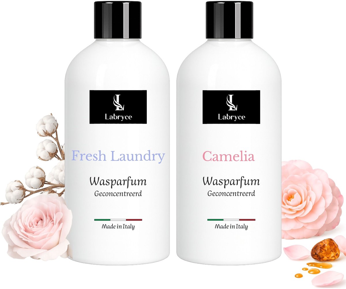 Labryce Wasparfum - Fresh Laundry & Camelia - 2 x 250 ml - Duo Pakket