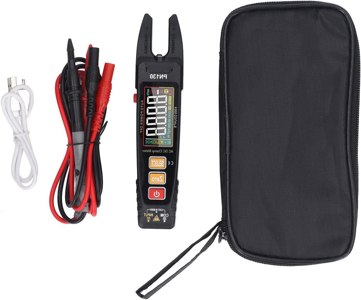 Digitale Stroomtang - Testapparaat - Elektrische Metingen - Contactloze Spanning Detectie - 12mm Bek - Zwart