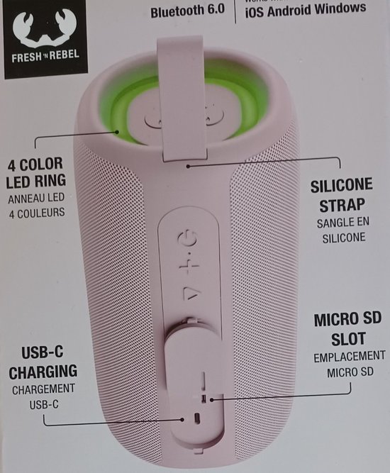 Fresh ’n Rebel - Draadloze Speaker - Roze - Compact - Bluetooth Speaker van Merkloos — afbeelding 2