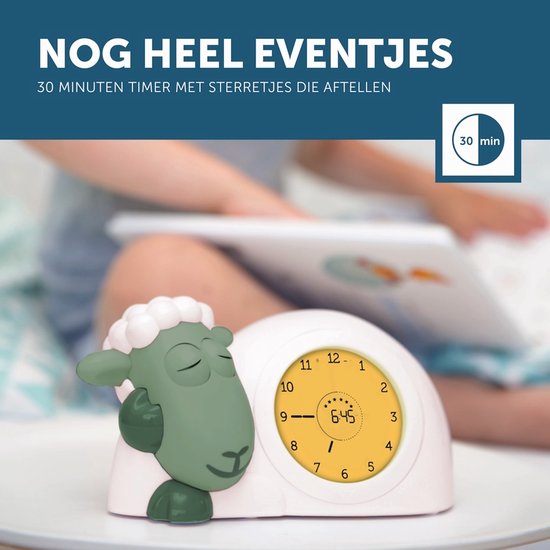 Zazu Sam Slaaptrainer Schaap Sage Kinderwekker — afbeelding 4