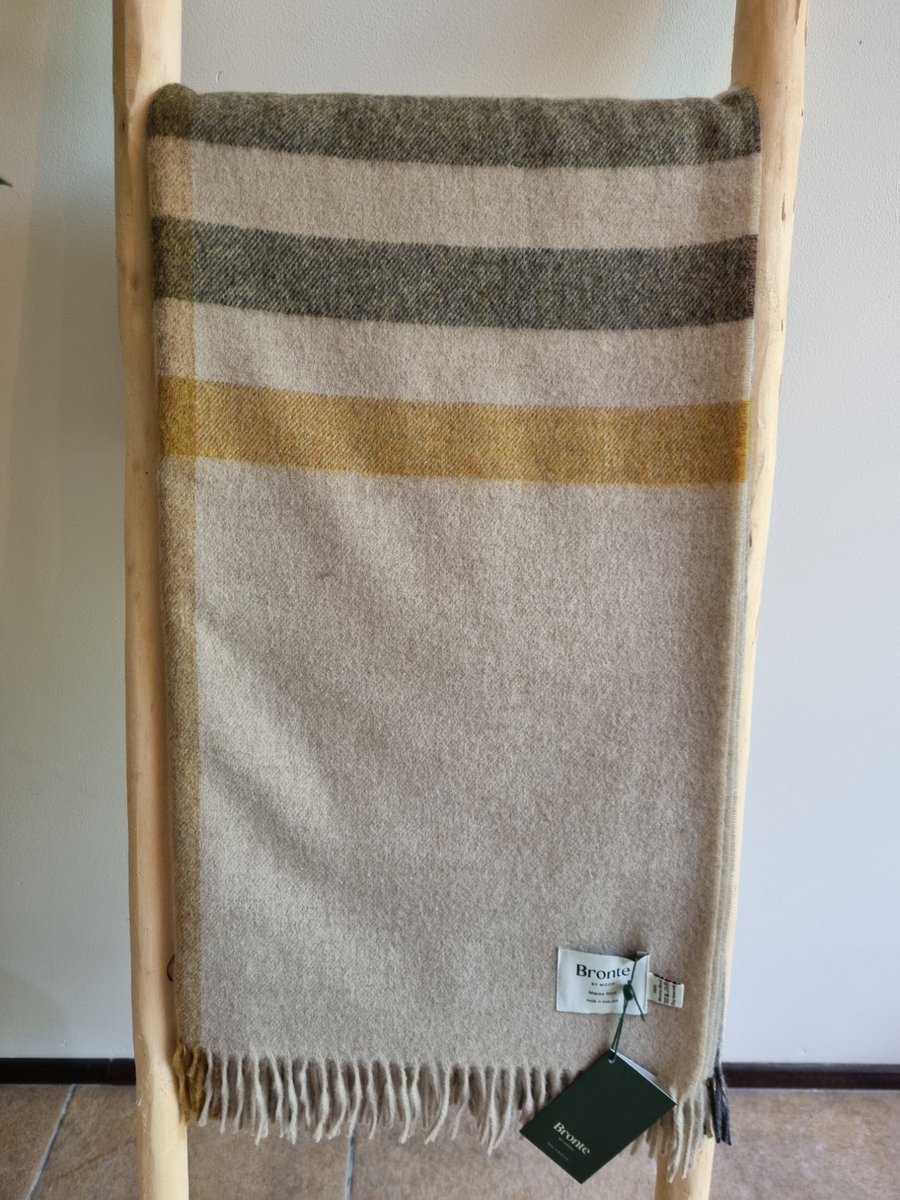 Wollen Plaid - HENLEY Beige (Merino) 140x185cm - Bronte x Plaids.shop