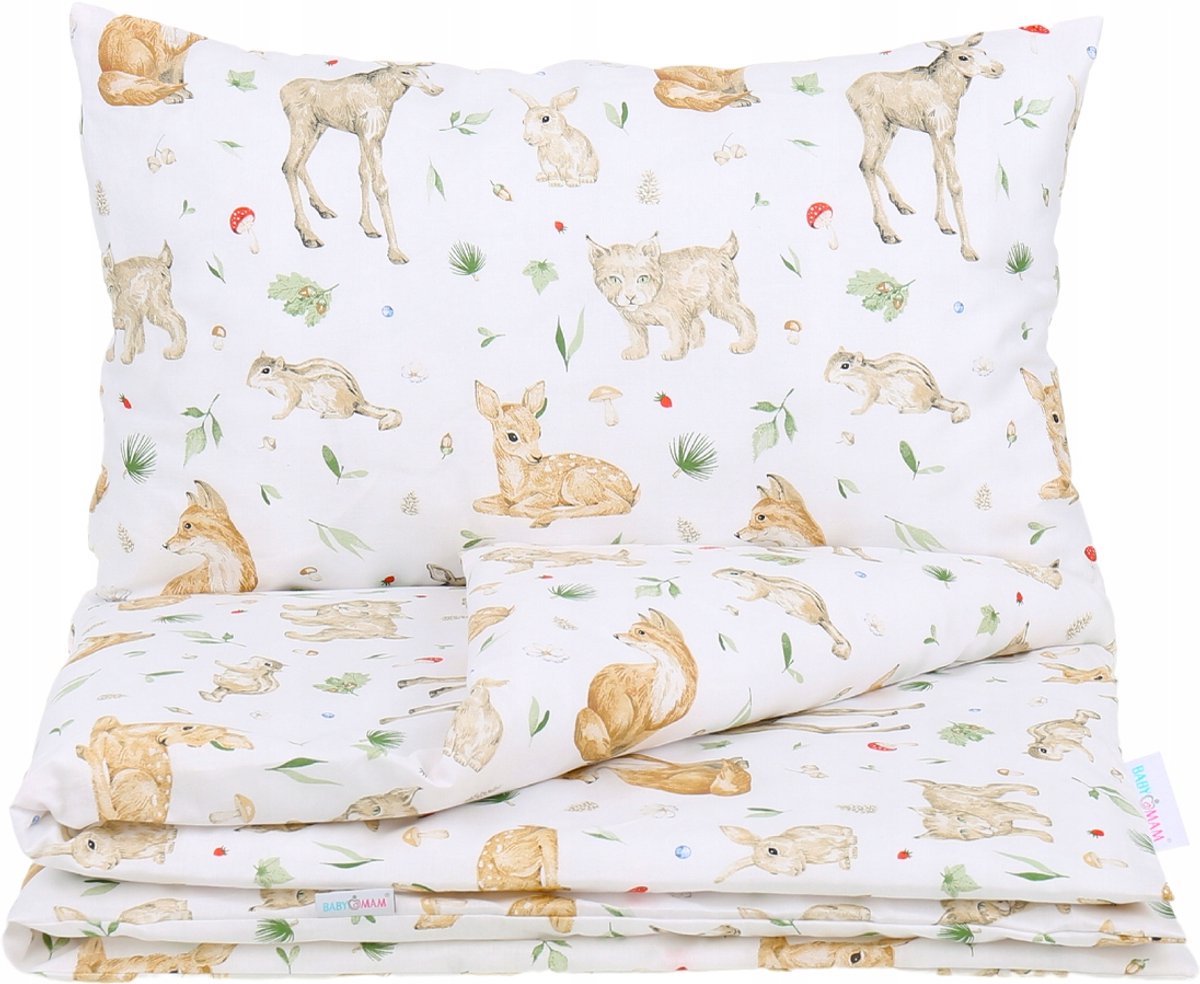Babymam Kinderbeddengoed 135x100cm & 60x40cm - 100% Katoen
