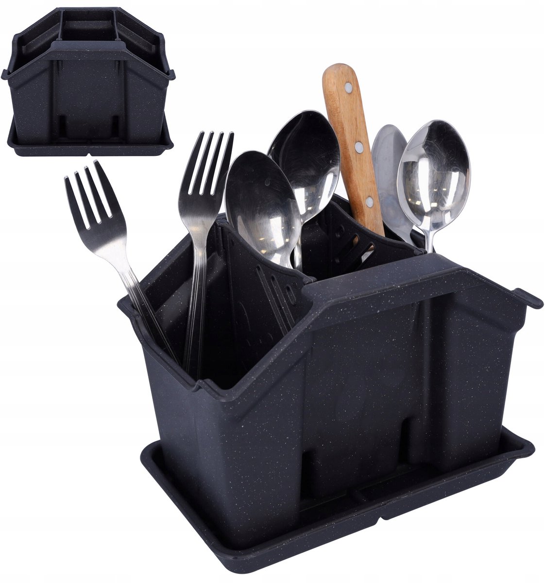 Keuken Organizer: Bestekhouder, Afdruiprek & Opbergbak