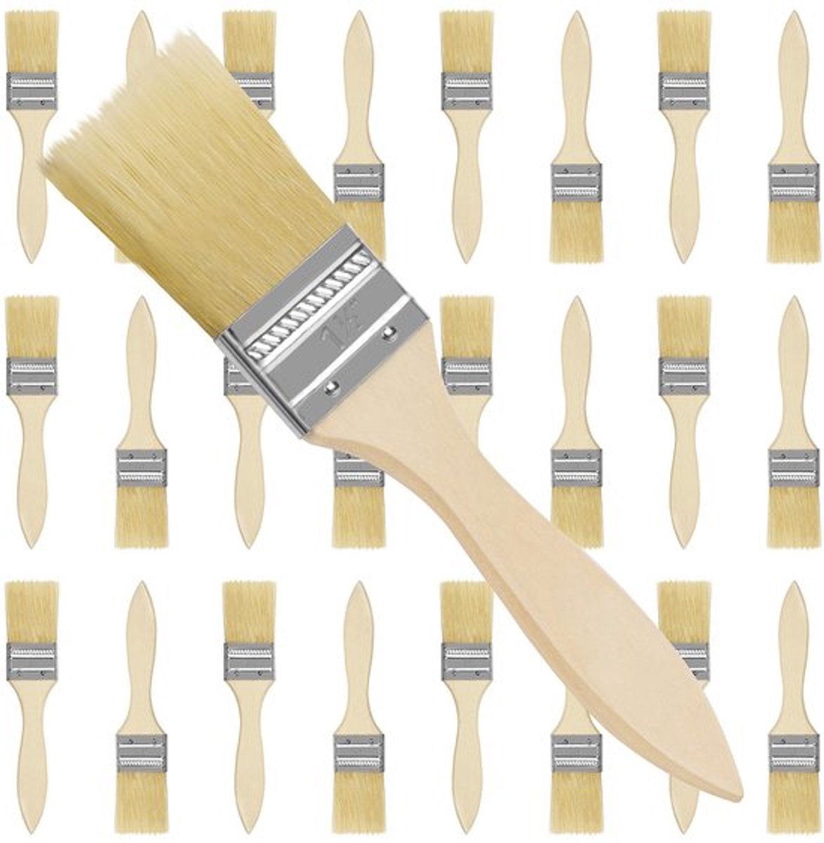 Dailygoody - Verfkwasten - Professionele Houten Handvatten - Bruin