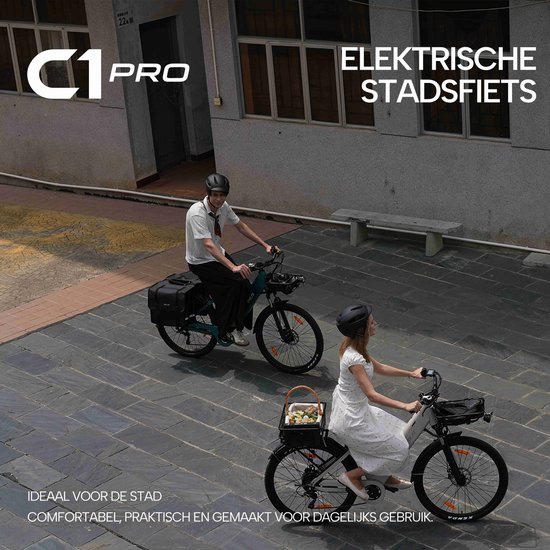 Galaxy C1 Pro Elektrische Stadsfiets 28 Inch - Tot 150 km Bereik - 36V 18Ah EVE Accu - Hydraulische Schijfremmen- 250W Motor - Shimano 7 Versnellingen - Voorvorkvering - Inclusief Mand en Telefoonhouder-Blauw van galaxy — afbeelding 5
