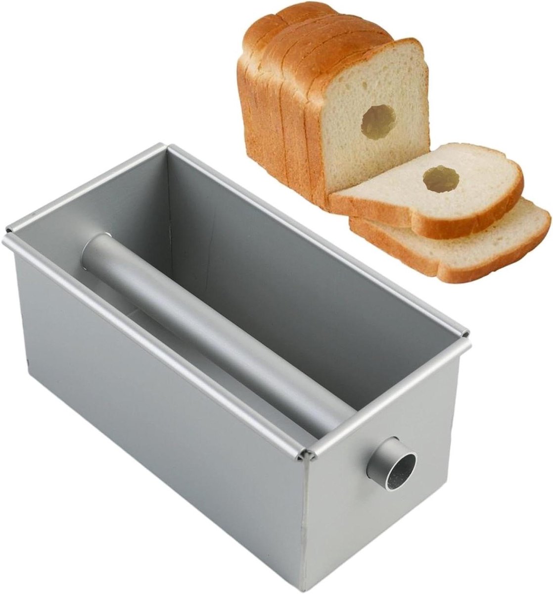 Broodbakvorm - Taartvorm - Brood Bakken - Antiaanbaklaag - 7.8 x 7 x 7.8 cm - Grijs
