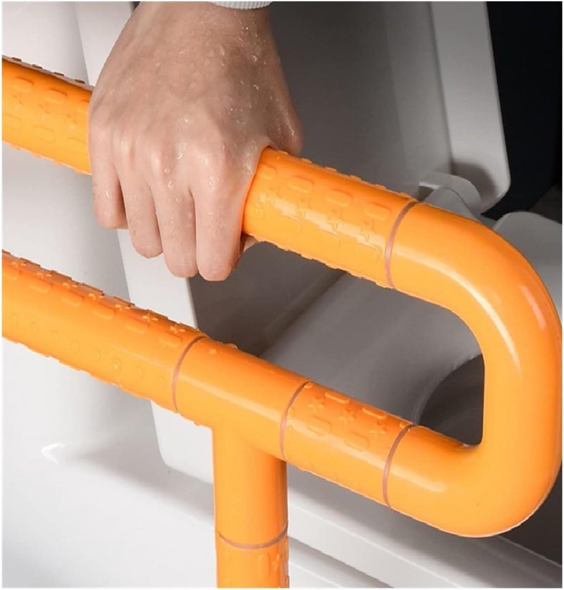 Badkamer Greep - Veiligheidshandvat - Ondersteuning Gebruiken - Antislip Nylon - 300kg Draagkracht - Geel