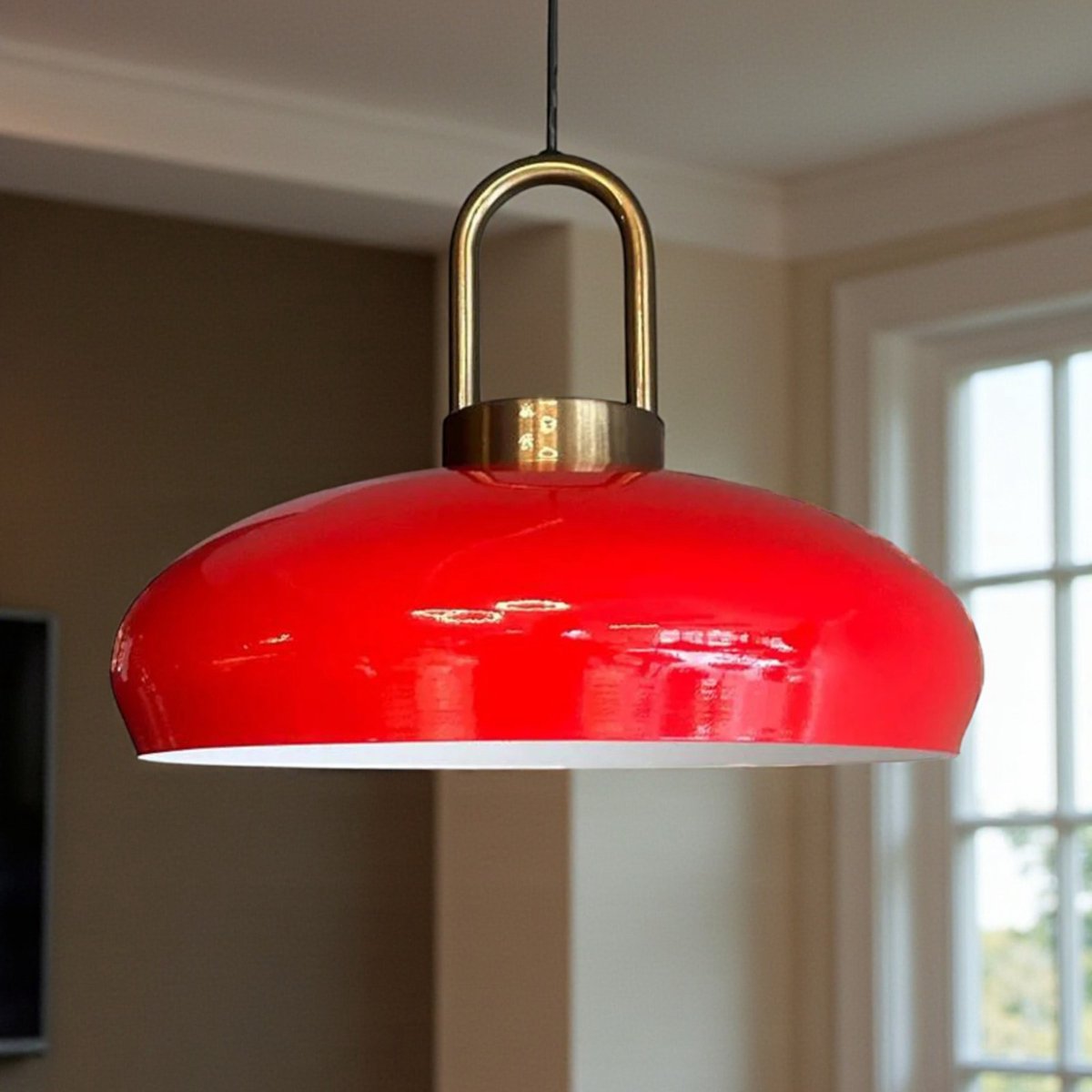 Bamyum Estrela Hanglamp Industrieel Modern Ø40 cm, Rood Metaal Lamp