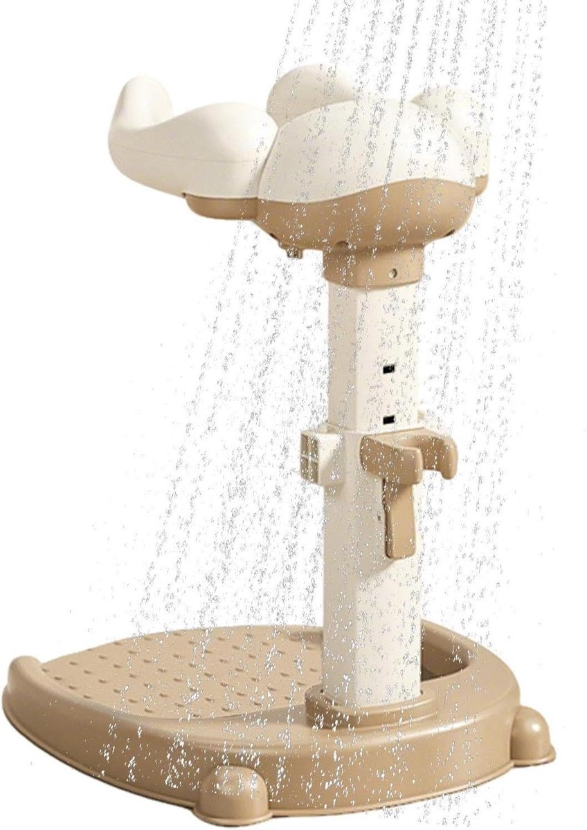 Kinder Douchehouder - Bad Zitje - Veilig Baden - Verstelbare Hoogte - 42 cm - Koffie Bruin