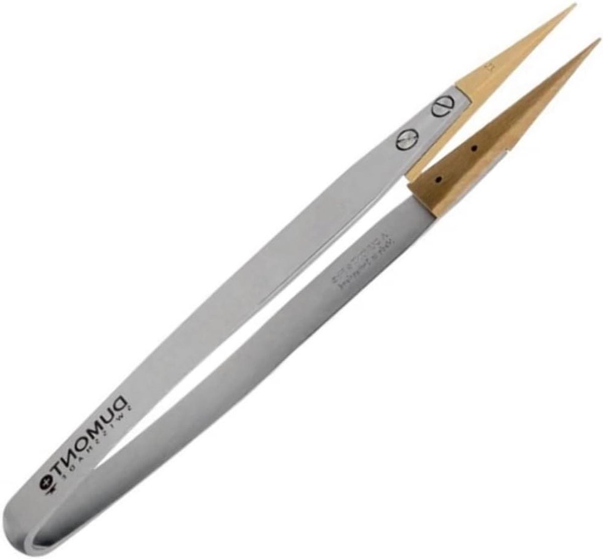 Precisie Pincet - Houtpunt Pincet - Componenten Behandelen - Krasvrije Houten Tips - 110 mm - Grijs