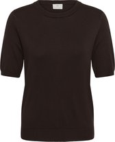 Kaffe KAlizza O-neck pullover Dames Trui - Coffee Bean