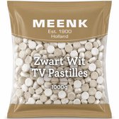 Meenk Zwart Wit TV Pastilles - Salmiakdrop - 1 Kilo