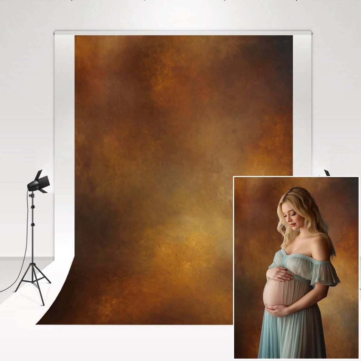 Dailygoods- Fotografie Achtergrond 1,5 x 2,2 m - Bruine Vintage Abstracte Textuur - Professionele Fotografie Achtergrond - Microvezel - Huidvriendelijk - Dikke Materialen - Backdrop