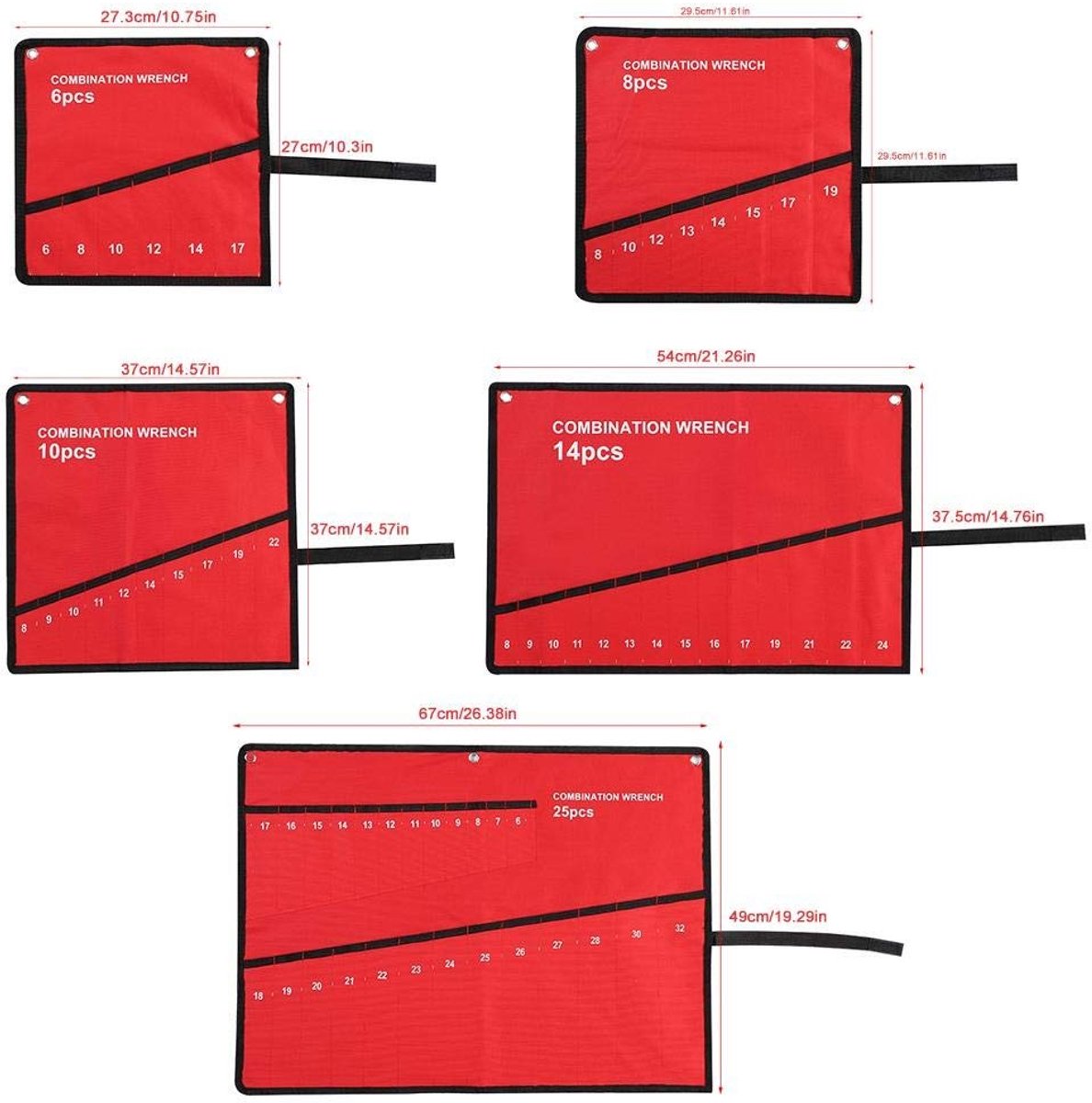 Dailygoods- Gereedschapsriemtas Enkelzijdig - Multi-pocket Organizer - Versterkte Zakken - Opbergtas voor Gereedschap - Lichtgewicht en Draagbaar - Ruimtebesparend Ontwerp - Gereedschapsorganizer