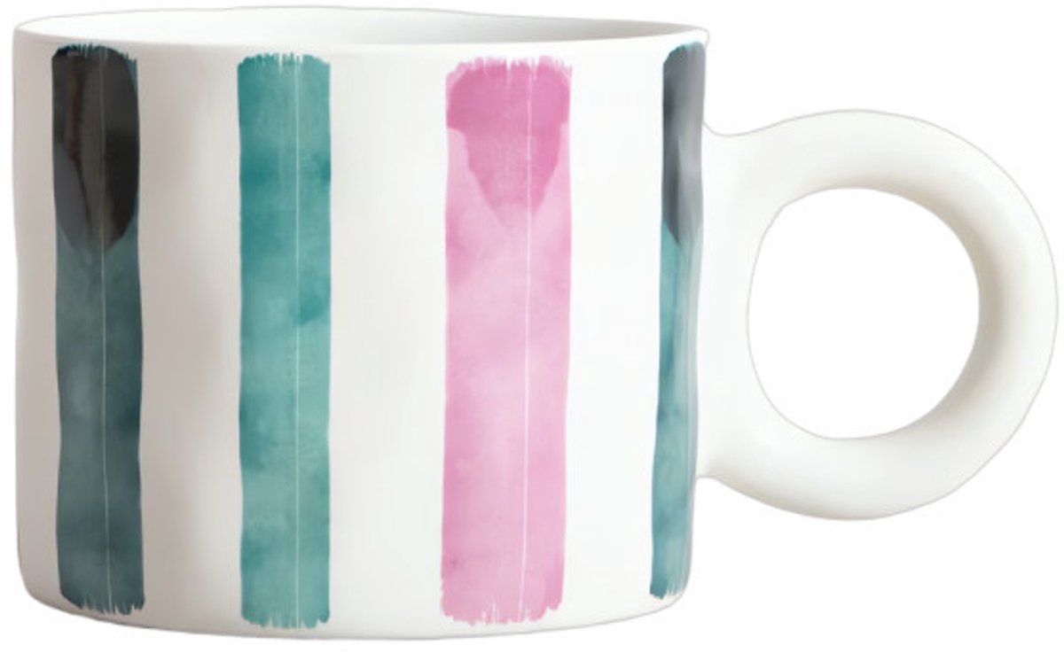 Homla TERNA Coloured Stripes mok, 350 ml
