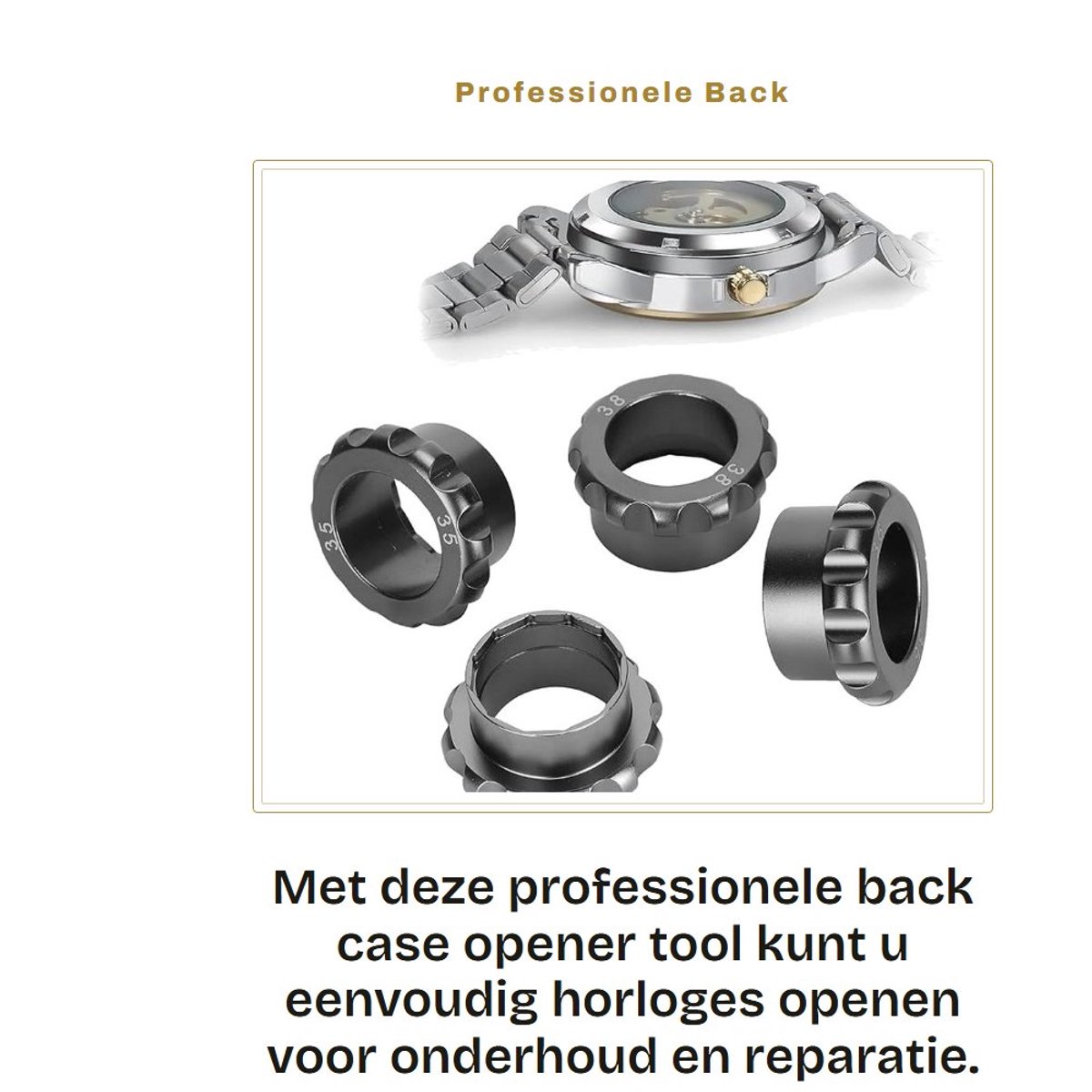 Dailygoods- Horloge Opener Professionele Back Case - Horlogemaker Gereedschap - Horloge Reparatie Tool - Lichtgewicht - Duurzaam - Compact Formaat