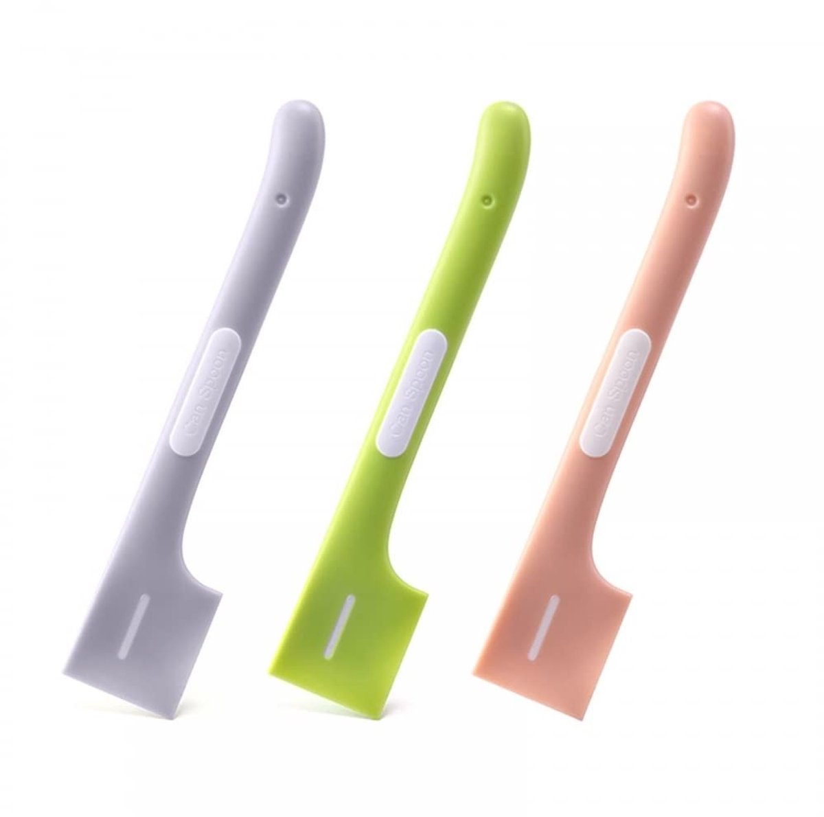 Dailygoods- Schepjes Set van 3 - Antislip Handgrepen - Rubber - Dierenvoer - Geschikt voor Honden/Katten - Voeren - Voederlepels