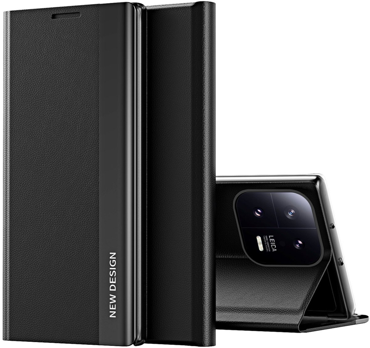Hurtel Sleep Case Pro - Telefoonhoesje - Klaphoes - Standfunctie - Zwart