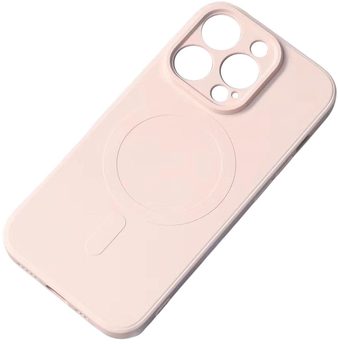 Hurtel Silicone Case - iPhone 15 - Krem - MagSafe Compatibel