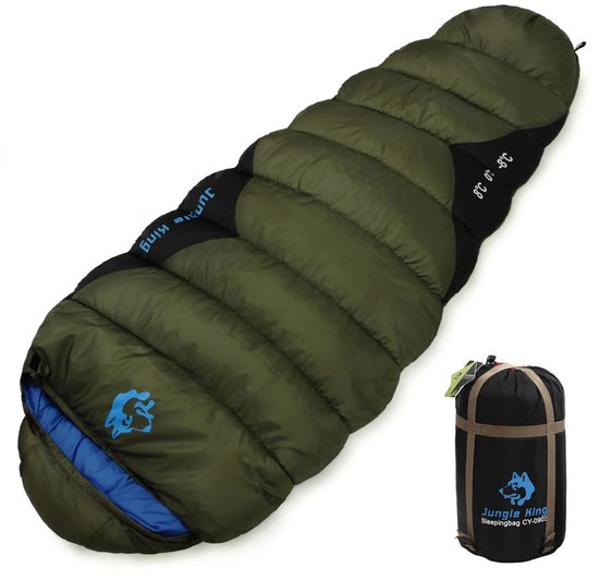 Solayne Slaapzak - Camping - Volwassenen - Kamperen - Outdoor - Winter slaapzak - Mummie - Katoen - 230x80 cm - Groen — afbeelding 2