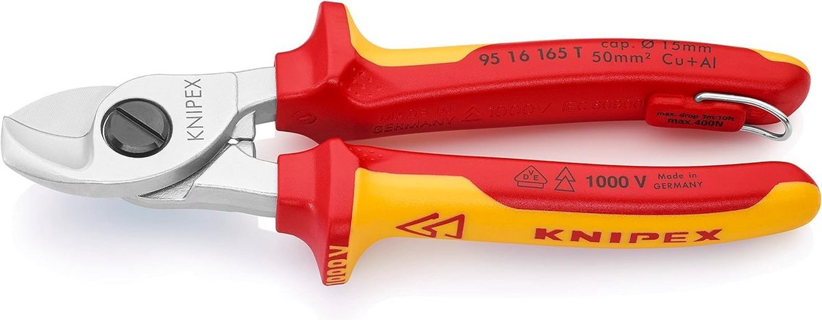 Kabelknipper - Draadknipper - Kabel Snel Doorsnijden - Geïsoleerde Handgrepen - 165 mm - Multicolor