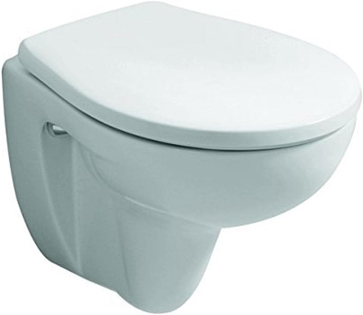 Toiletbril - WC bril - Badkamer Vernieuwen - Bevestiging van bovenaf - 155 cm afstand - Wit glanzend