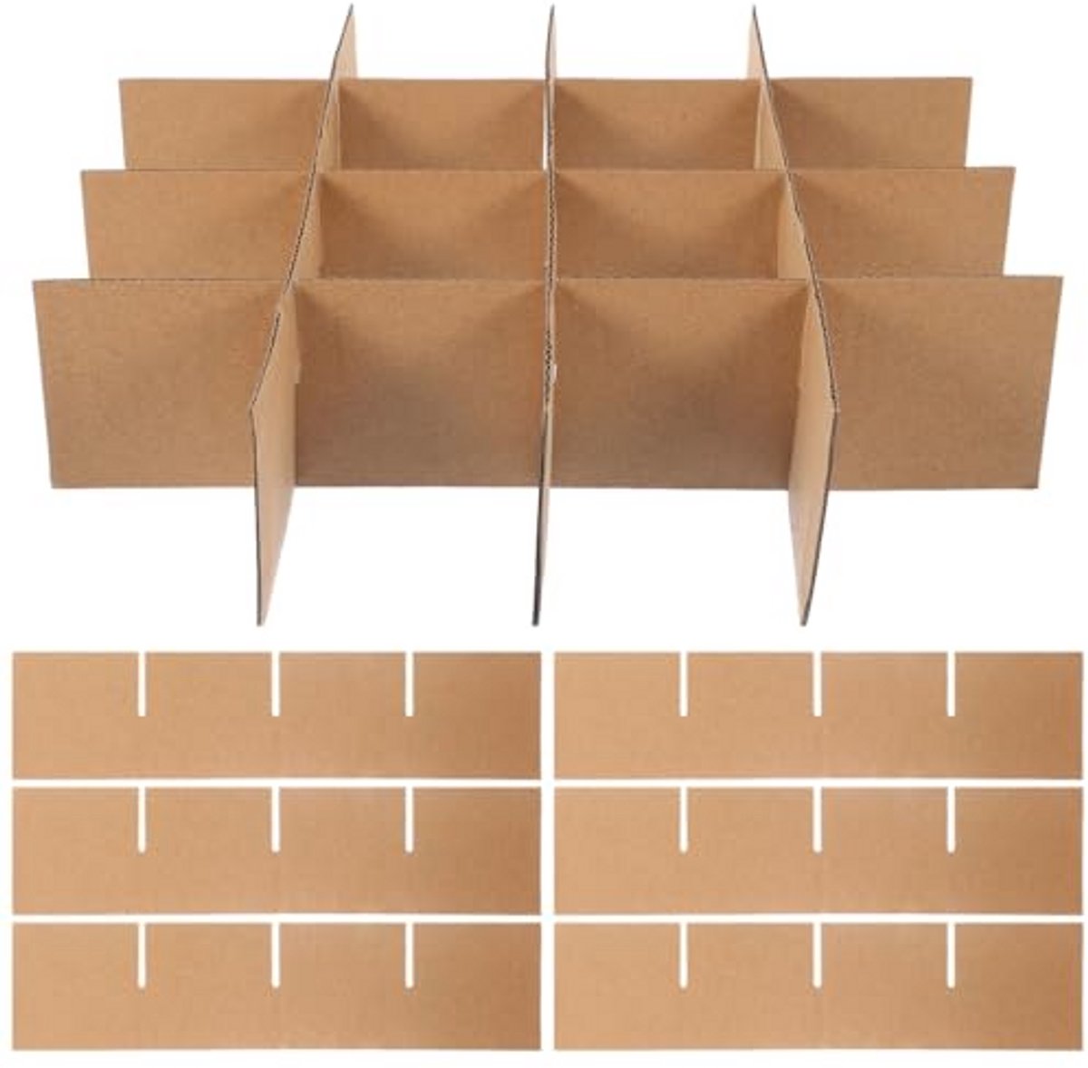 Verhuisdozen Scheidingswanden - Servies Beschermers - Veilig Transport - Schokbestendig Materiaal - 33.5 cm - Beige