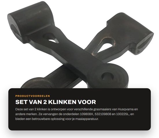 Dailygoods- Klink Vervangt 109808X - Montage voor Husqvarna - Geschikt voor AYP - Craftsman - Grasmaaiers - Diverse modellen - Onderdeel — afbeelding 5