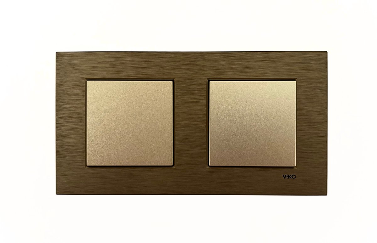Panasonic Viko [Novella] - Schakelaar Tweevoudig - Metal Bronze/Champagnegoud - Inbouw
