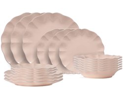 Costa Nova Serviesset Rosa Rosé Pink 18-delig / 6 personen - 6 dinerborden, 6 ontbijtborden & 6 diepe borden