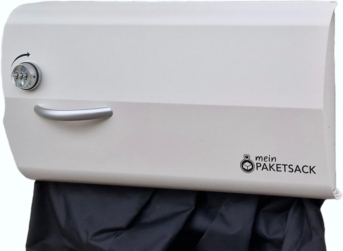 Pakketstation voor thuis - Pakketbox brievenbus - Veilig pakketten ontvangen - Waterafstotend polyester - 175 liter inhoud - Wit