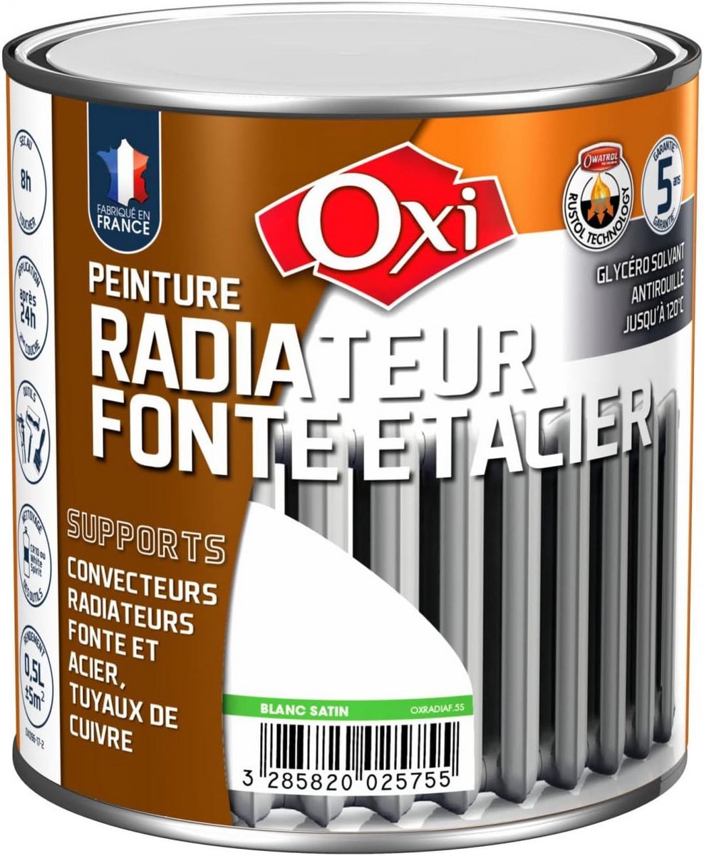Gietijzeren Radiator - Verwarmingselement - Ruimte Verwarmen - Satijn Afwerking - 05 Liter - Wit