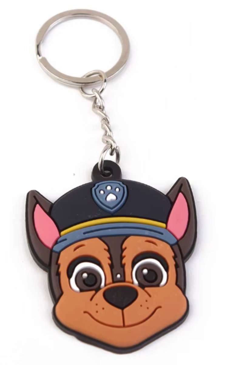 Pradeo - Alternatieve Sleutelhanger Van Paw Patrol - Chase - Paw Patrol - Siliconen - Cadeau Voor Volwassenen en Kinderen - Geschenk Voor Verjaardagen en Feestdagen - Key Chain