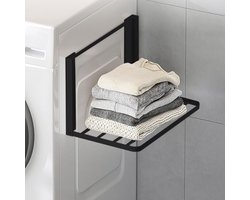 Droogrek - Droogrek hangend - Droogtoren Inklapbaar - Multifunctioneel Ophangrek - Stevig en Duurzaam - Magnetisch Ophangrek - Zwart
