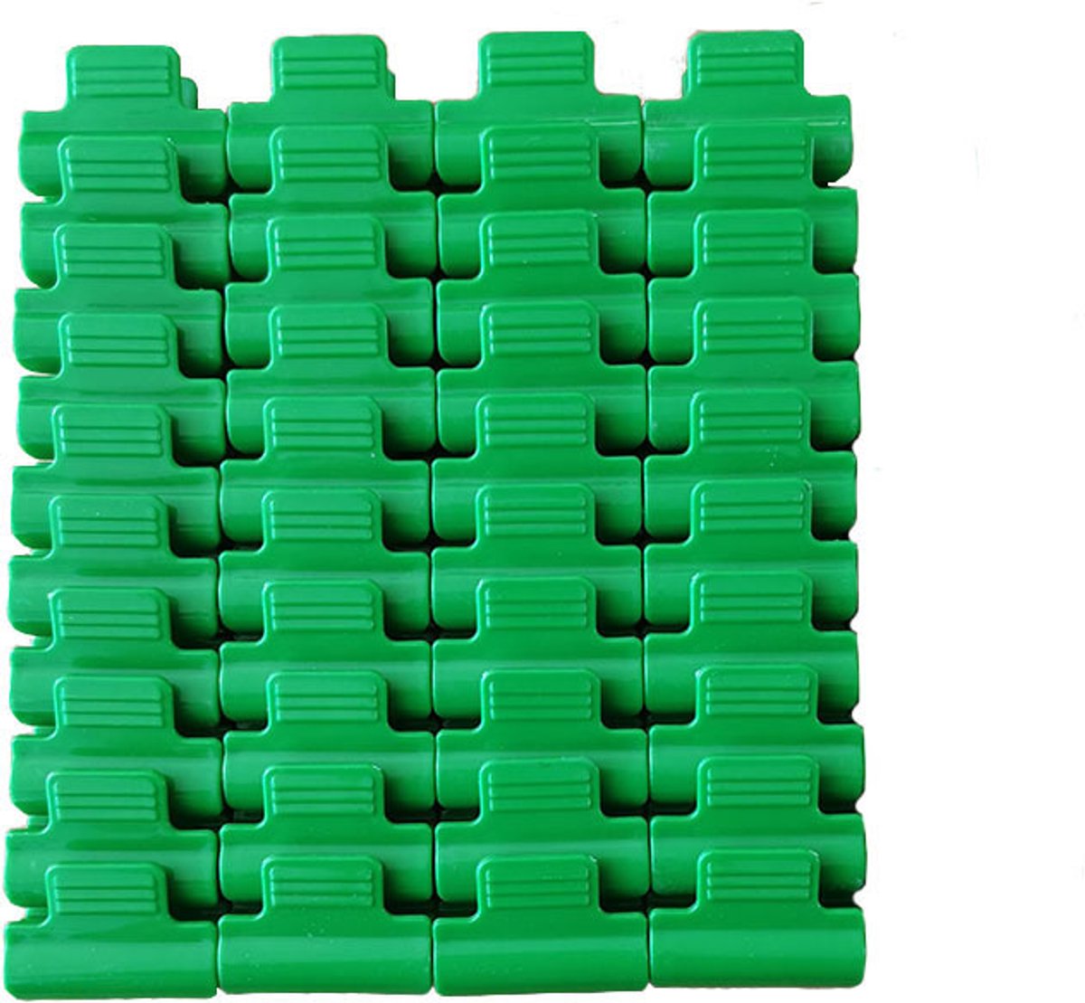 Klemmen voor kasfolie – Set van 40 – Geschikt voor kassen, folietunnels, plantensteunen, constructies, schaduwconstructies, enz. – Groen